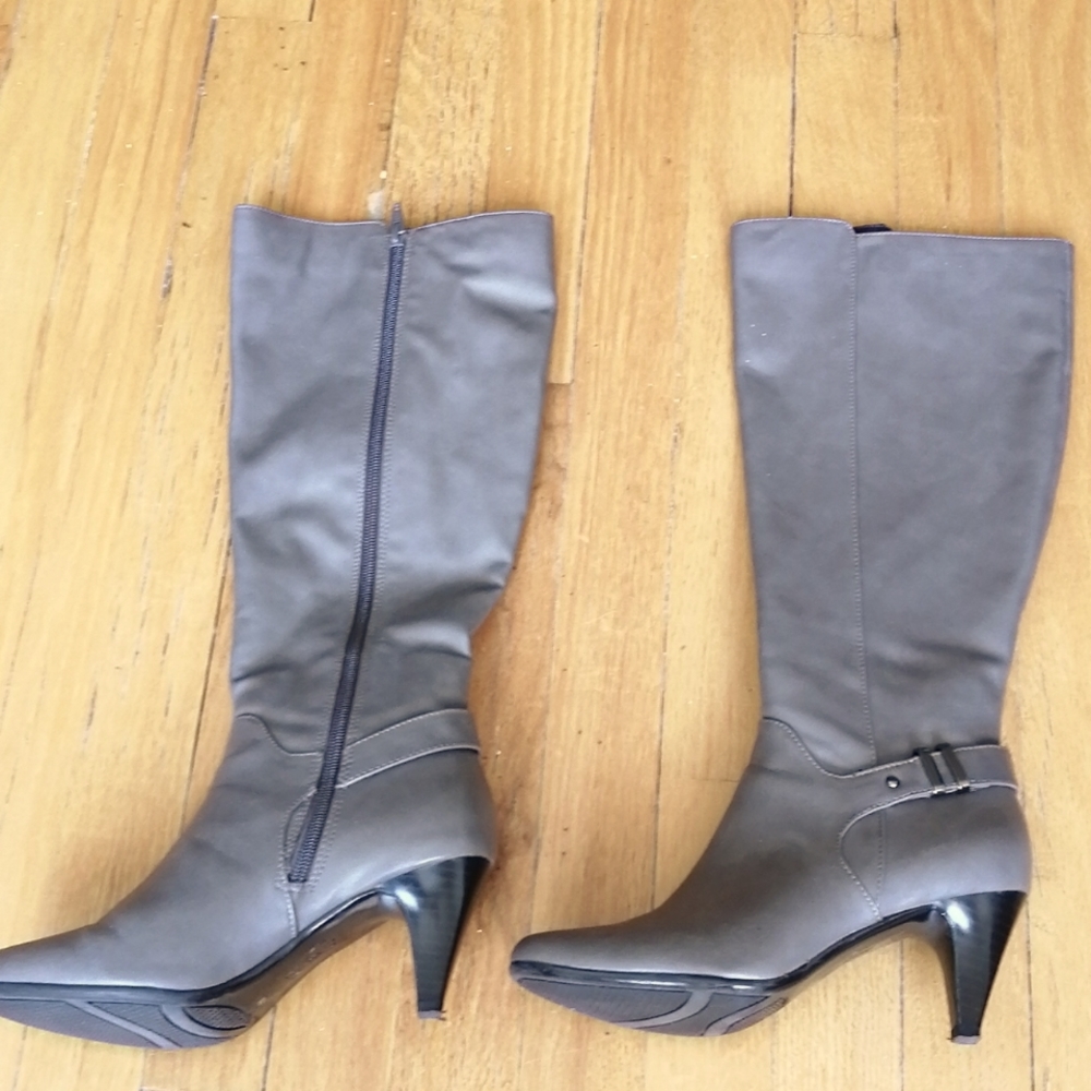 Alfani Grey knee high heel boots